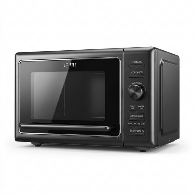 Metallic Black Microwave